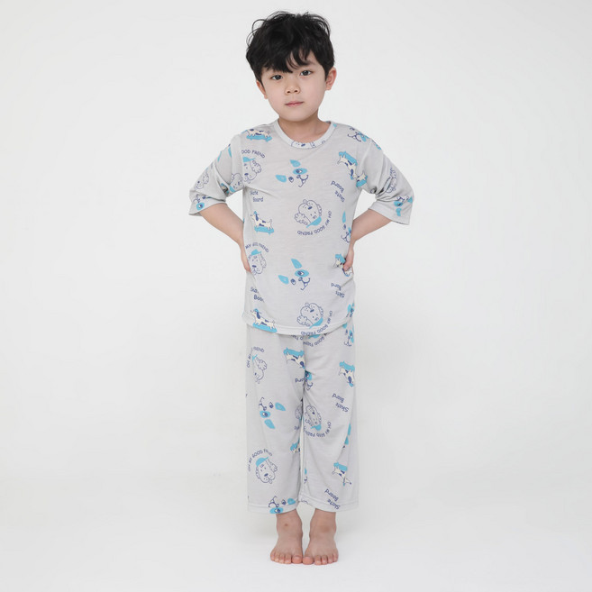 더오투투 아동용 스케이트 클럽 7부 실내 잠옷 상하의 세트