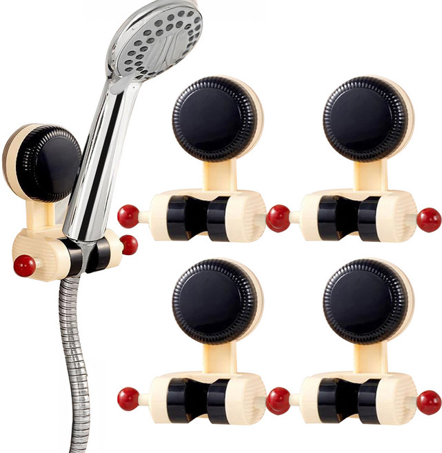 아케이바이 흡착 무타공 각도조절 샤워기 걸이 4p, 혼합색상