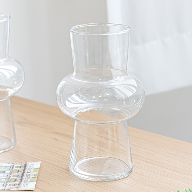 플라워트리 라운드 글라스 화병 D라인, 투명
