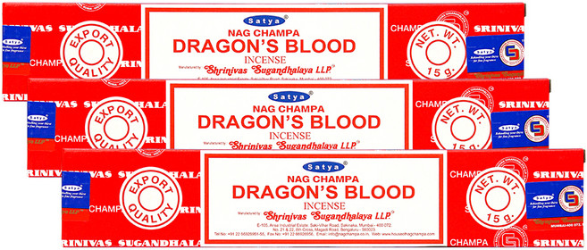 나그참파코리아 인센스 스틱 15g x 3p, 드래곤블러드