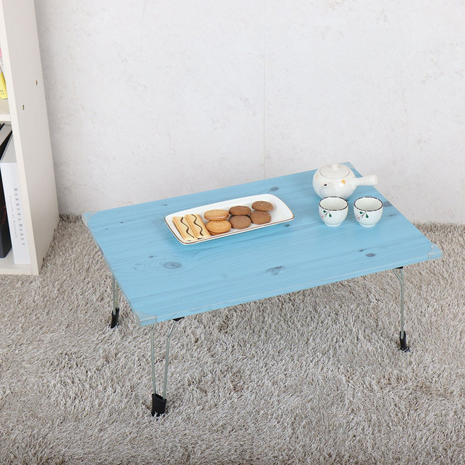 퍼티크 접이식 좌식 테이블, 블루