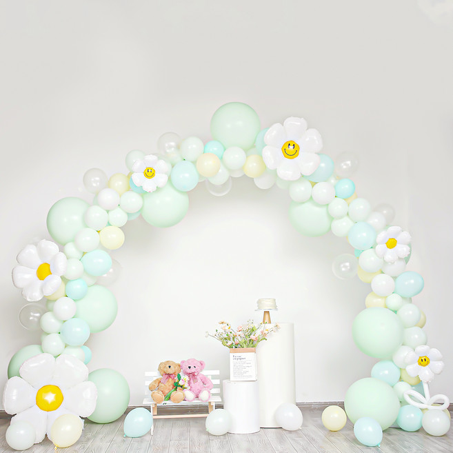 피앤비유니티 마카롱데이지 축제행사용 포토존세트, 1세트, 그린아치