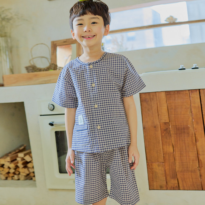 찌니야 남아용 통기성 토리 순면 반팔 잠옷 상하세트