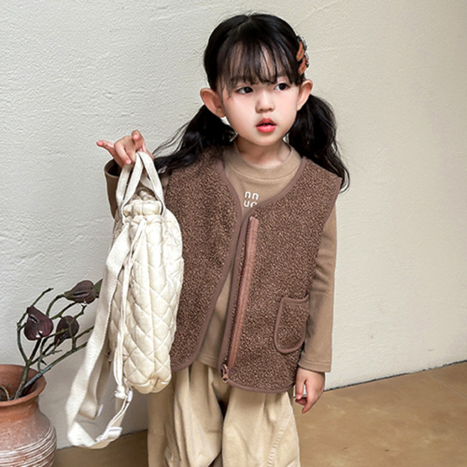 GOINGKIDS 兒童羊羔絨基本款保暖背心