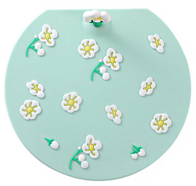 피키픽스 냄새 차단 배수구 커버, 민트플라워