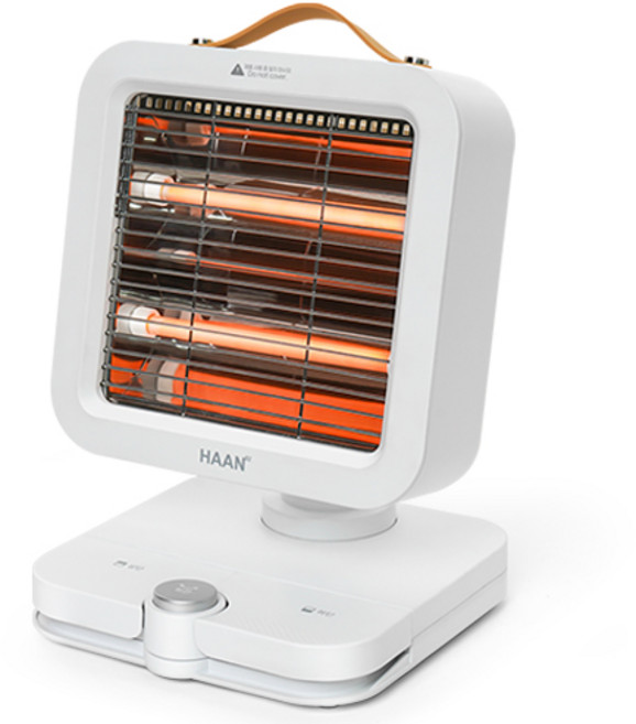 한경희생활과학 자동좌우회전 발터치 미니 전기히터, HAAN-M200H, 화이트