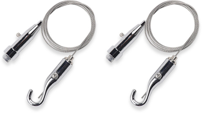 페인트인포 천장레일용 원터치 와이어 액자걸이 대, 크롬, 2개