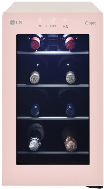 LG전자 디오스 오브제 컬렉션 와인셀러 8병 방문설치, 크리스탈핑크, W0082GPE