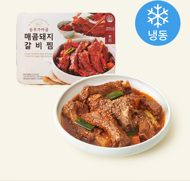 송추가마골 매콤 돼지갈비찜 (냉동), 700g, 1개