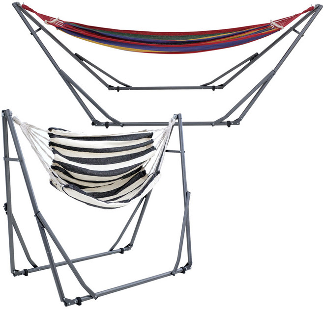밴프 스탠드 듀얼 해먹, 레인보우 해먹 + 스트라이프 그네