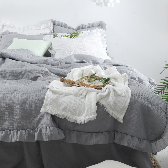 올리비아데코 뉴퓨리 시어서커 리플 여름 프릴 차렵 이불