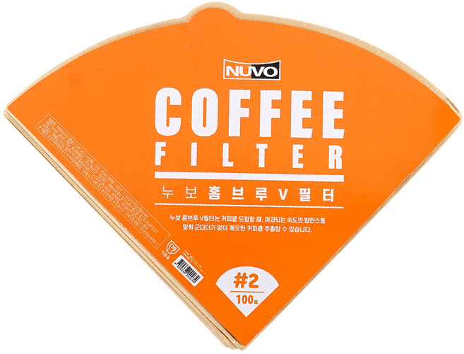 누보 홈브루 V 커피필터 3~4인용, 100개입, 1개