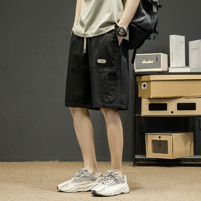 스타빈 남성용 엠보 레터링 캐주얼 반바지