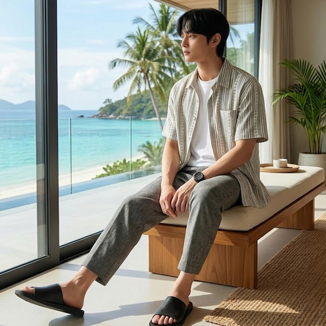 맨즈건 남성용 빈스 항아리 빈티지 슬랙스 10266