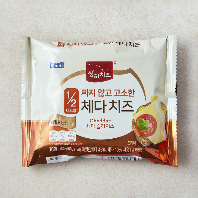 상하치즈 짜지 않고 고소한 체다 치즈, 18g, 10개입, 1개