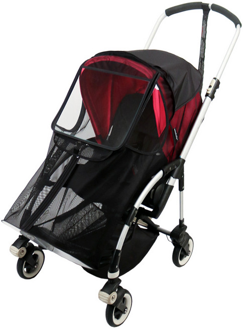 와우베이비 부가부 유모차 모기장커버, 블랙, 1개