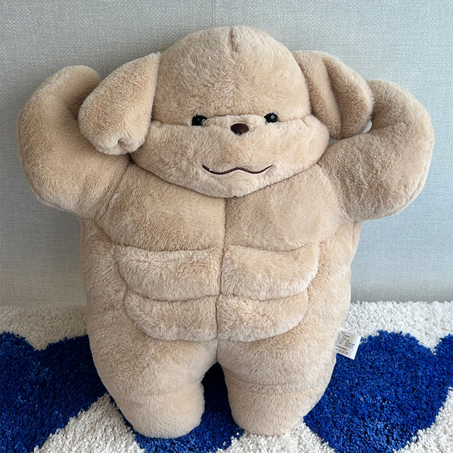 몸짱 강아지 바디필로우 인형, 아이보리