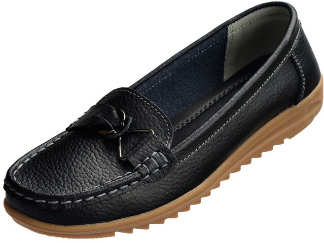 U.SEVEN 女性皮革舒適綁帶樂福鞋 DM1001