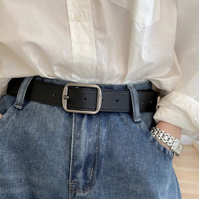 엘쏘 여성용 스퀘어 캐주얼 베이직 사각 기본 벨트