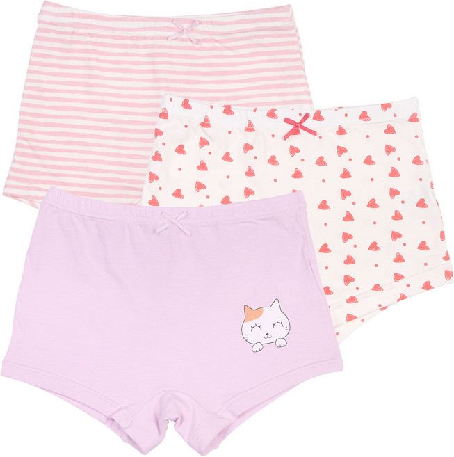 발렌티노크리스티 여아용 학생 쁘띠하트 드로즈 팬티 3종 세트