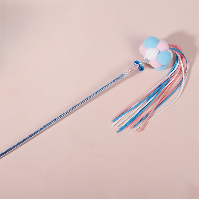 씨엠원 간편한 고양이 용품 장난감 낚싯대 35cm, 블루, 2개