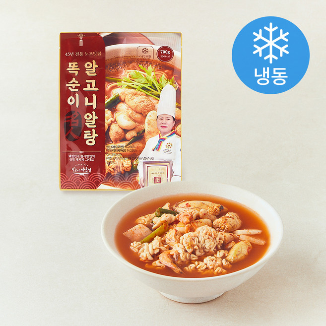 똑순이 45년 전통 노포맛집 전설의 똑순이 알고니알탕 (냉동), 700g, 1개