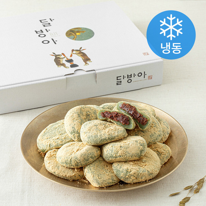 달방아 콩쑥찰떡 (냉동), 60g, 1개, 30개입