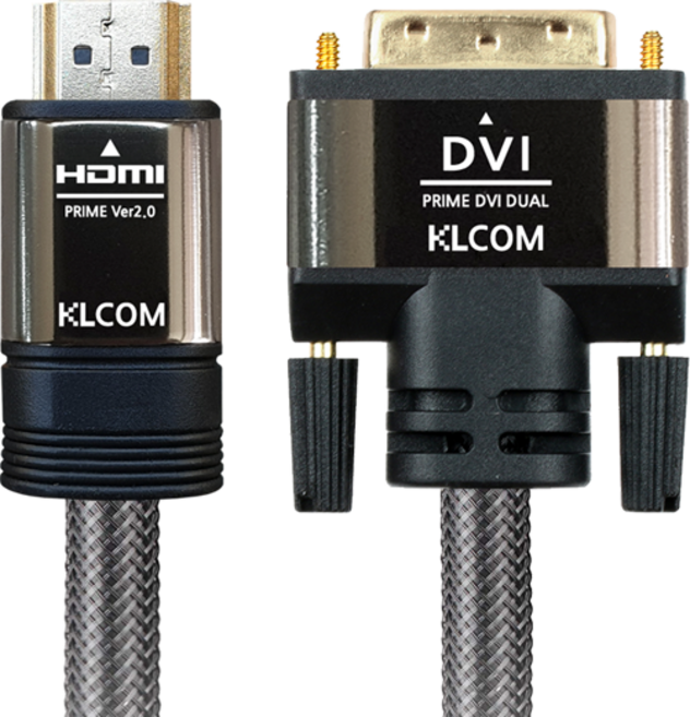 케이엘컴 4K UHD 고급 HDMI V2.0 to DVI D 케이블 3m