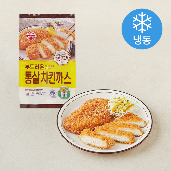 오뚜기 부드러운 통살 치킨까스 (냉동), 420g, 1개