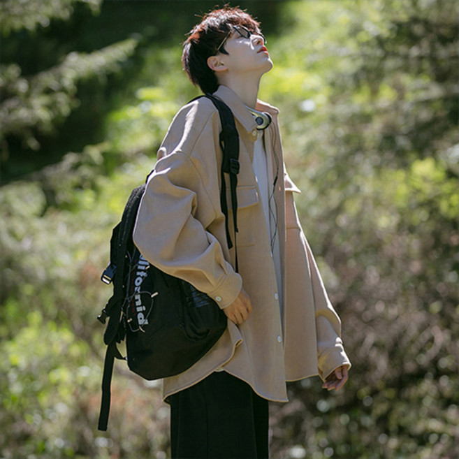 오티온 남성용 루즈 캐쥬얼 셔츠