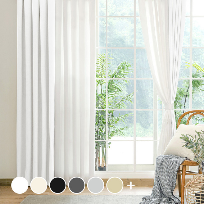 더자리 붙이는 암막커튼 + 커튼끈