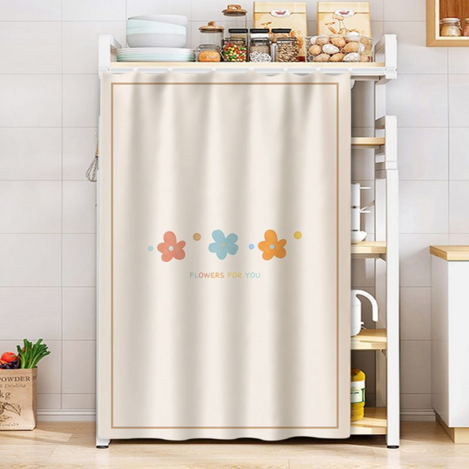 릴리픽 일러스트 가림막 파티션 감성커튼 + 벨크로 세트