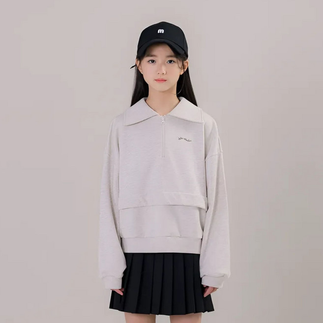 디디오 아이러브제이 초중생 포멜로 크롭 맨투맨