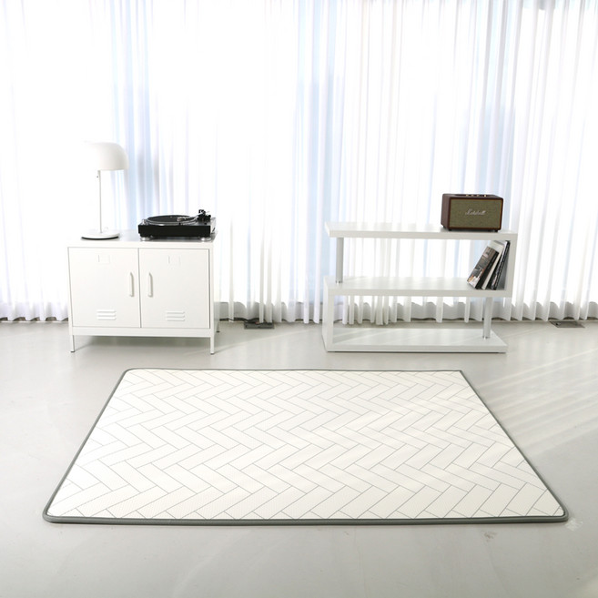 맘앤마음 놀이방 매트, 헤링본 화이트