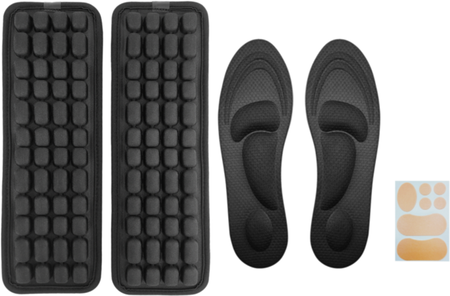 메이트메이커 행군메이트 어깨보호대 2개 + 깔창 + 물집방지패드, 1세트, 블랙