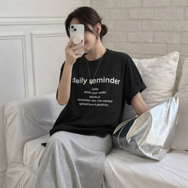 난닝구 여성용 콜쿠츠 나염 박시 반팔티