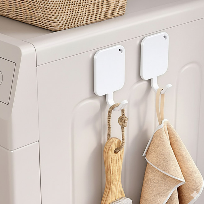 모나코올리브 모노스퀘어 자석후크, 화이트, 2개