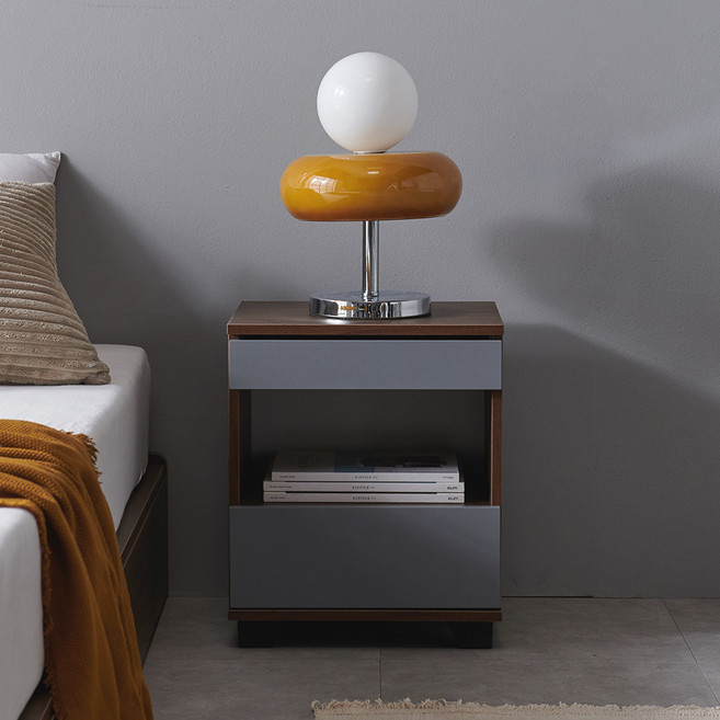 마마룸 브루노 시크릿 2단 협탁, 월넛, 1개