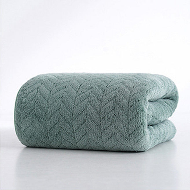 원이네 대형 샤워타월 극세사, 그린, 1개