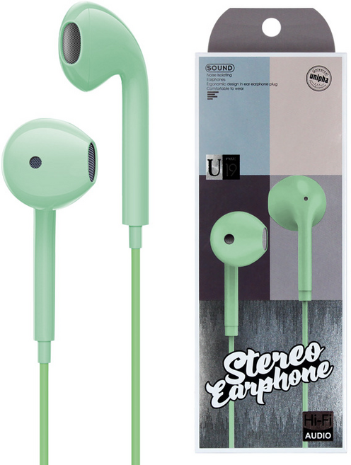 타이디홈 힙한 유선 이어폰, 그린