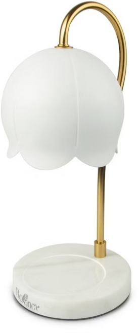 Rofancy 洛帆晞 唯美浪漫花瓣融蠟燈 大理石底座 可調光, 高雅純白