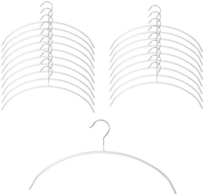 홈앤하우스 멀티코팅 상의걸이 L, 크림화이트, 20개