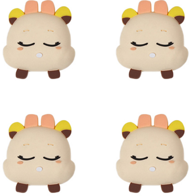 실리콘 보호패드 애니몰 문콕방지, 황갈색, 4개