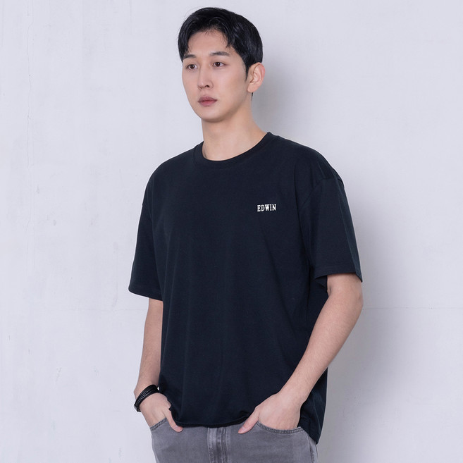 에드윈 남성용 포인트 티셔츠 EC1RS022M