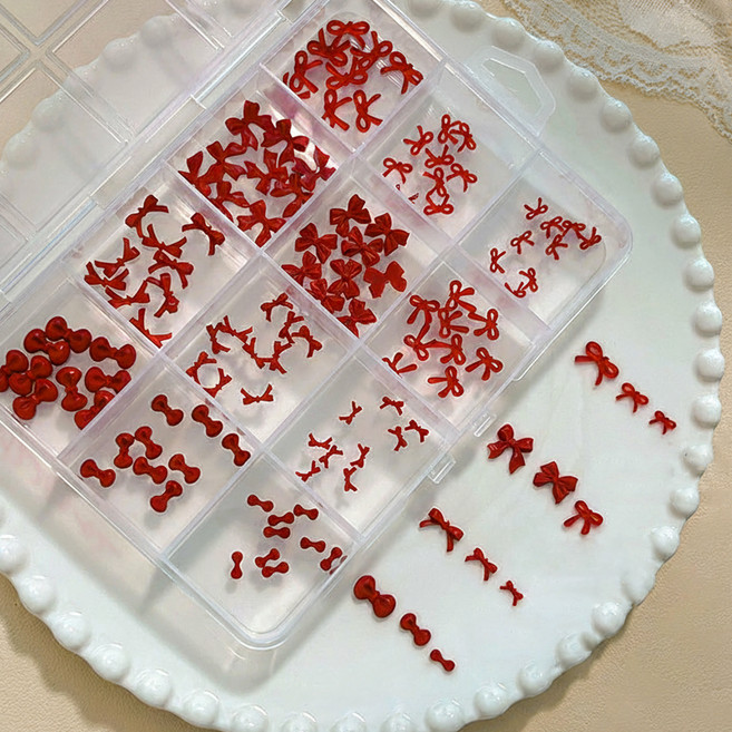 바르나 시럽리본 12칸 파츠 세트, 1세트, 레드