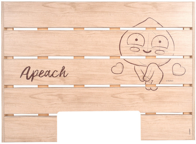 LILFANT KAKAO FRIENDS 印花木質浴室踏板 KF7198, Apeach, 1入