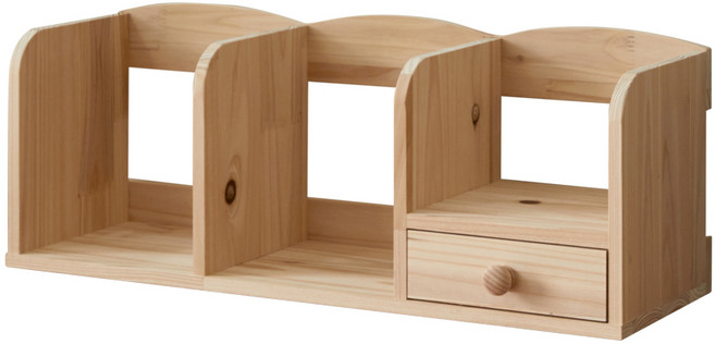 원목드림책꽂이 60 서랍형, 삼나무원색, 2단