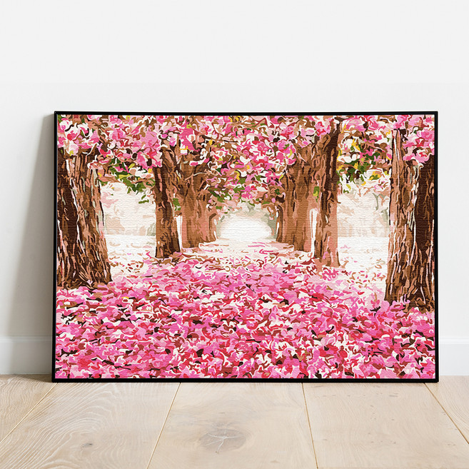 플레이어바웃 DIY 명화 그리기 세트 50 x 40 cm, 꽃 길 (MG015), 1개