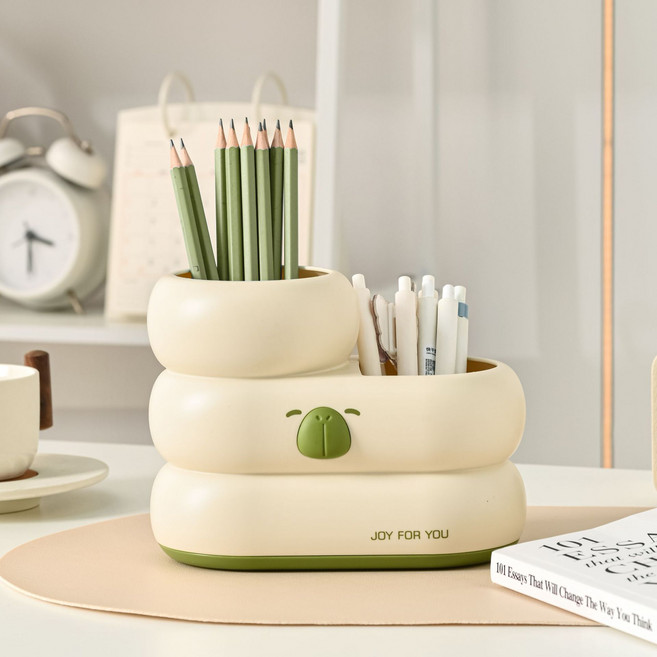 루네타 예쁜 물빠짐 수저통, 그린, 1개