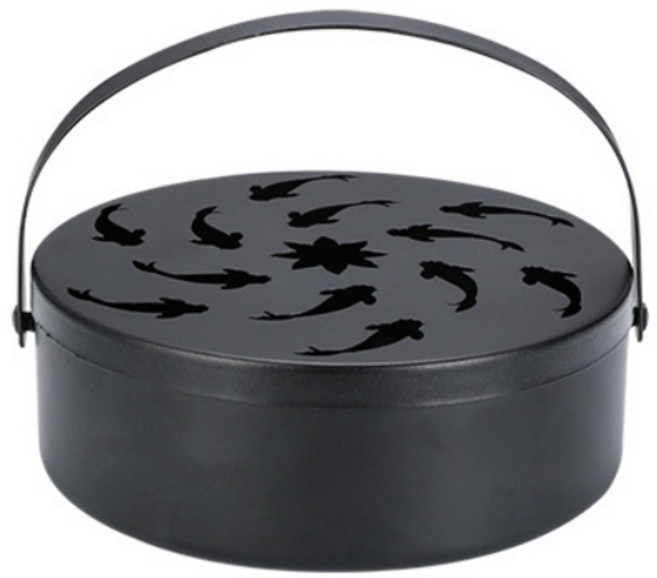 셀렉숀 휴대용 철제 모기향 거치대 잉어, 블랙